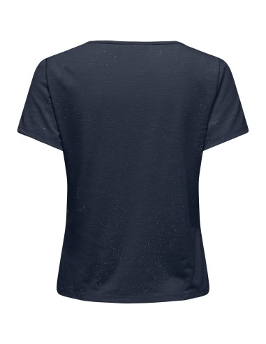 CAMISETA JDYDORA DODO S/S V-NECK GLITTER TOP JRS Total Eclipse GLITTER
