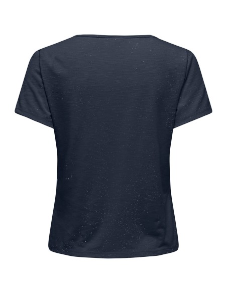 CAMISETA JDYDORA DODO S/S V-NECK GLITTER TOP JRS Total Eclipse GLITTER