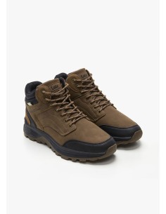Botín casual detalle talonera cordones marrón Lois 64516 2