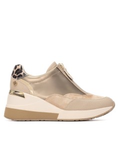 Zapatilla de mujer con cuña Xti 144655 Beige