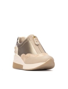 Zapatilla de mujer con cuña Xti 144655 Beige 2