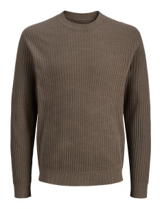 JERSEY JPRBLUBARKLEY KNIT CREW NECK CH LN Crocodile Twist/Zizag structure