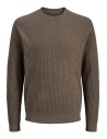 JERSEY JPRBLUBARKLEY KNIT CREW NECK CH LN Crocodile Twist/Zizag structure