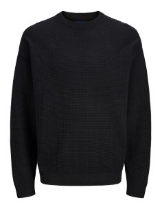 JERSEY JORGREENE KNIT STRUCTURE CREW NECK CA Black