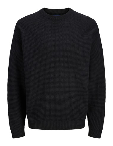 JERSEY JORGREENE KNIT STRUCTURE CREW NECK CA Black