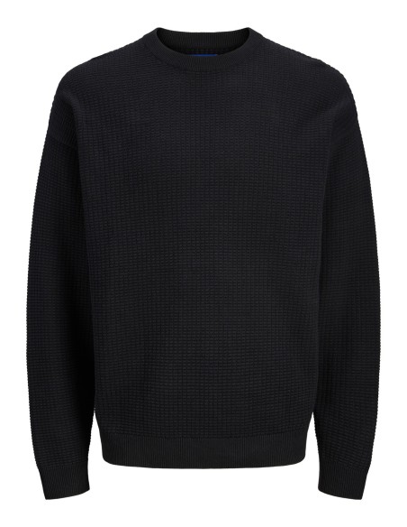 JERSEY JORGREENE KNIT STRUCTURE CREW NECK CA Black