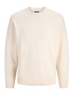 JERSEY JORGREENE KNIT STRUCTURE CREW NECK CA Sea Salt