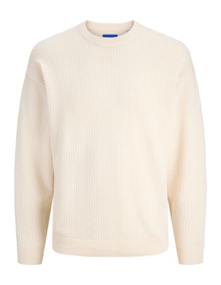 JERSEY JORGREENE KNIT STRUCTURE CREW NECK CA Sea Salt