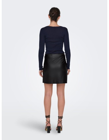 MINIFALDAS POLIPIEL JDYBLAIR MW FAUX SHORT SKIRT PNT Black
