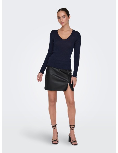 MINIFALDAS POLIPIEL JDYBLAIR MW FAUX SHORT SKIRT PNT Black