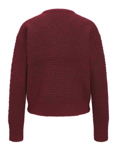 JERSEY JXMILLY STRUCTURE CREW NECK KNIT SN Cabernet/Burdeos 2