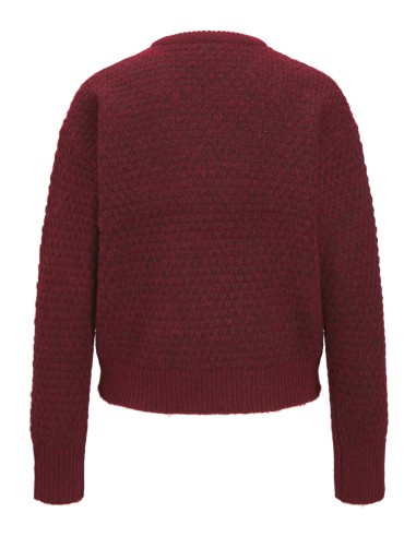 JERSEY JXMILLY STRUCTURE CREW NECK KNIT SN Cabernet/Burdeos