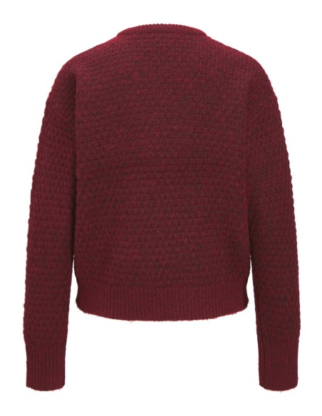 JERSEY JXMILLY STRUCTURE CREW NECK KNIT SN Cabernet/Burdeos