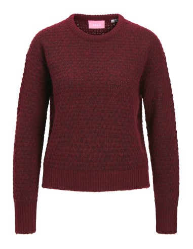 JERSEY JXMILLY STRUCTURE CREW NECK KNIT SN Cabernet/Burdeos
