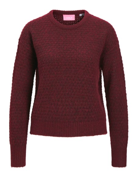 JERSEY JXMILLY STRUCTURE CREW NECK KNIT SN Cabernet/Burdeos