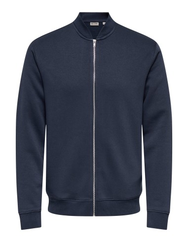 SUDADERA CON CREMALLERA ONSCERES REG ZIP BOMBER JCK NOOS Blue Nights