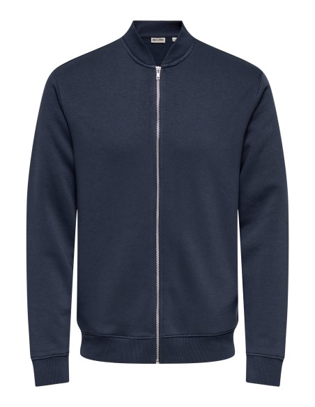 SUDADERA CON CREMALLERA ONSCERES REG ZIP BOMBER JCK NOOS Blue Nights