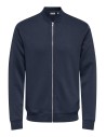 SUDADERA CON CREMALLERA ONSCERES REG ZIP BOMBER JCK NOOS Blue Nights