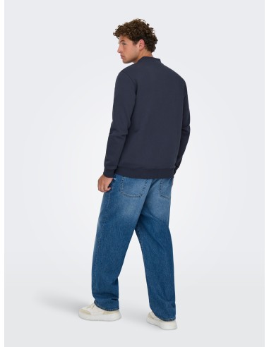 SUDADERA CON CREMALLERA ONSCERES REG ZIP BOMBER JCK NOOS Blue Nights