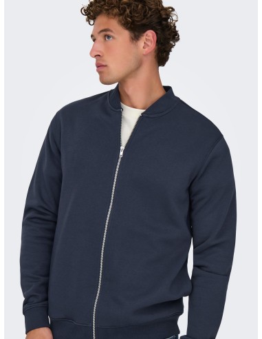 SUDADERA CON CREMALLERA ONSCERES REG ZIP BOMBER JCK NOOS Blue Nights