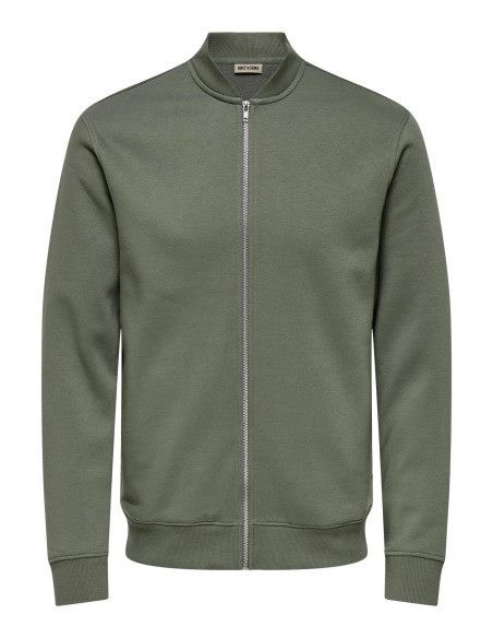 SUDADERA CON CREMALLERA ONSCERES REG ZIP BOMBER JCK NOOS Castor Gray