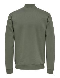 SUDADERA CON CREMALLERA ONSCERES REG ZIP BOMBER JCK NOOS Castor Gray 2