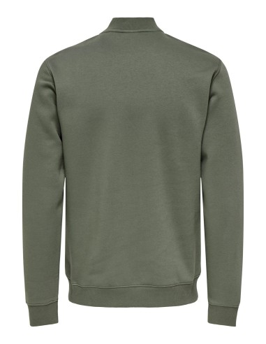 SUDADERA CON CREMALLERA ONSCERES REG ZIP BOMBER JCK NOOS Castor Gray