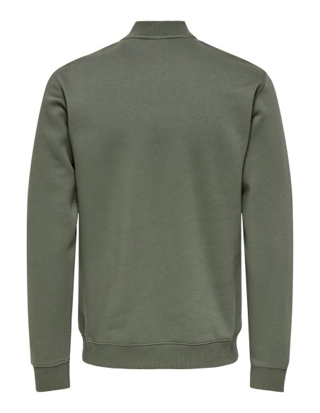 SUDADERA CON CREMALLERA ONSCERES REG ZIP BOMBER JCK NOOS Castor Gray