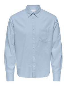 CAMISA ONSGATON REG LS SHIRT 0360 FRML Cashmere Blue Solid