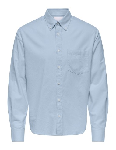 CAMISA ONSGATON REG LS SHIRT 0360 FRML Cashmere Blue Solid