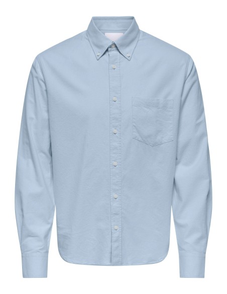 CAMISA ONSGATON REG LS SHIRT 0360 FRML Cashmere Blue Solid
