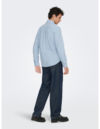 CAMISA ONSGATON REG LS SHIRT 0360 FRML Cashmere Blue Solid