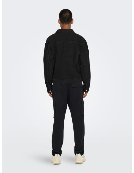 CAZADORA VAQUERA ONSJUST BOX TAI DNM JACKET Washed Black