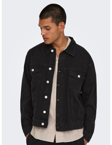 CAZADORA VAQUERA ONSJUST BOX TAI DNM JACKET Washed Black