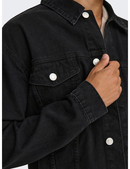 CAZADORA VAQUERA ONSJUST BOX TAI DNM JACKET Washed Black