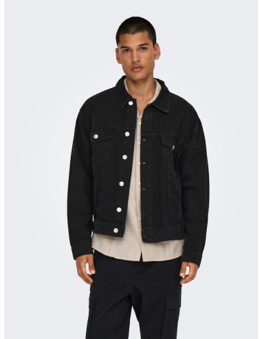 CAZADORA VAQUERA ONSJUST BOX TAI DNM JACKET Washed Black