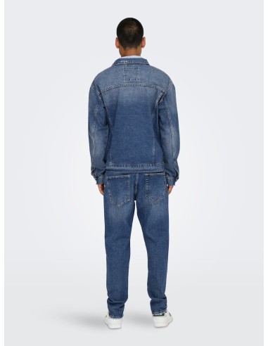 CAZADORA VAQUERA ONSJUST BOX TAI DNM JACKET Light Blue Denim