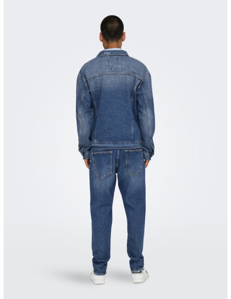 CAZADORA VAQUERA ONSJUST BOX TAI DNM JACKET Light Blue Denim