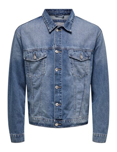 CAZADORA VAQUERA ONSJUST BOX TAI DNM JACKET Light Blue Denim