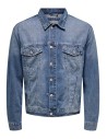 CAZADORA VAQUERA ONSJUST BOX TAI DNM JACKET Light Blue Denim