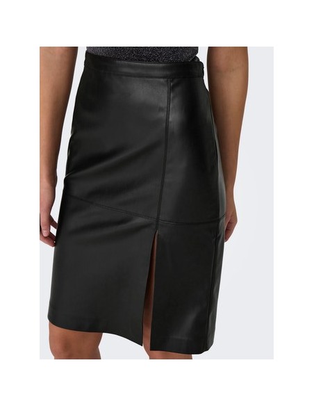 FALDA POLIPIEL ONLOLINE FAUX LEATHER SKIRT OTW NOOS Black/Negro
