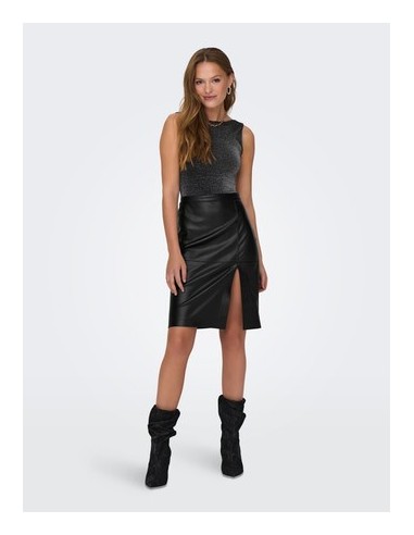 FALDA POLIPIEL ONLOLINE FAUX LEATHER SKIRT OTW NOOS Black/Negro