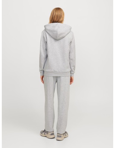 SUDADERA JXABBIE RLX LS EVERY ZIP HOOD SWT NOOS Light Grey Melange BRIGHT WHITE JJXX LOGO