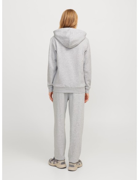 SUDADERA JXABBIE RLX LS EVERY ZIP HOOD SWT NOOS Light Grey Melange BRIGHT WHITE JJXX LOGO