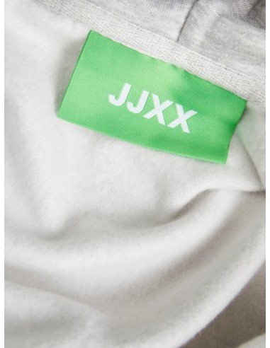 SUDADERA JXABBIE RLX LS EVERY ZIP HOOD SWT NOOS Light Grey Melange BRIGHT WHITE JJXX LOGO
