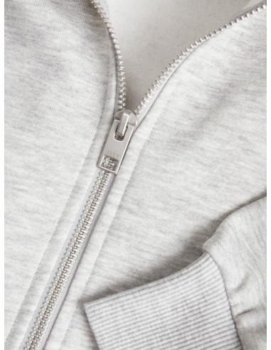 SUDADERA JXABBIE RLX LS EVERY ZIP HOOD SWT NOOS Light Grey Melange BRIGHT WHITE JJXX LOGO