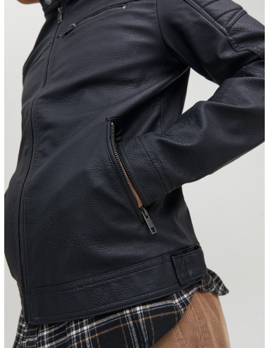 CHAQUETA DE PIEL JJEROCKY JACKET NOOS Black PU