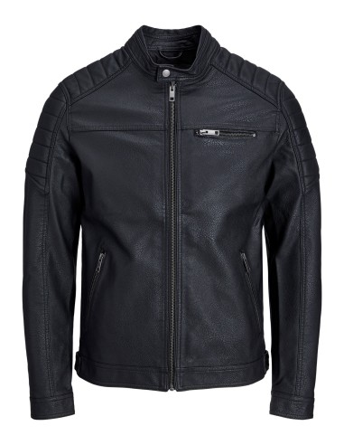 CHAQUETA DE PIEL JJEROCKY JACKET NOOS Black PU
