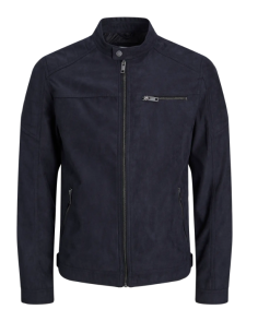 CHAQUETA DE PIEL JJEROCKY JACKET NOOS Jet Black Fake suede