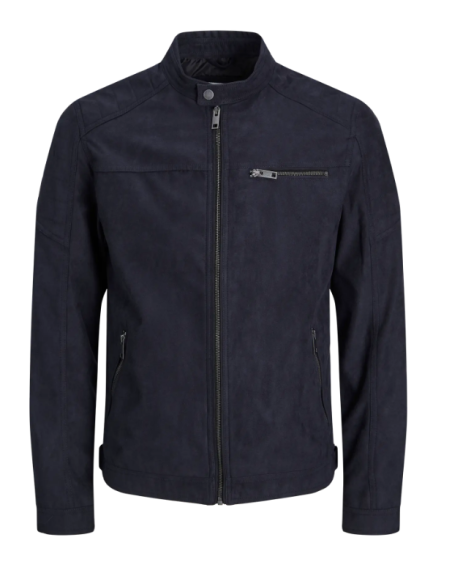 CHAQUETA DE PIEL JJEROCKY JACKET NOOS Jet Black Fake suede